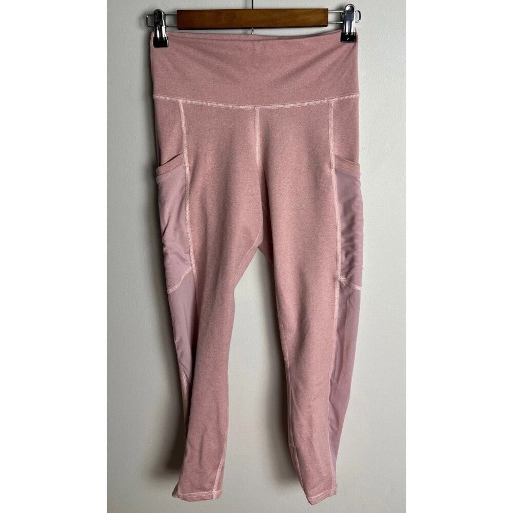 Fabletics Pink Heathered PowerHold High-Waisted Pocket Capri Leggings XS/S Wm’s